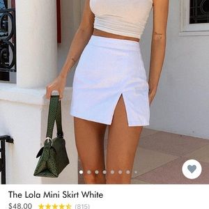 Princess Polly Lola Mini Skirt White